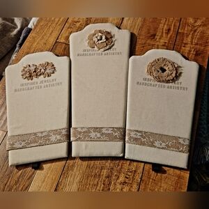 unique handmade Jewelry/necklace displays set of 3